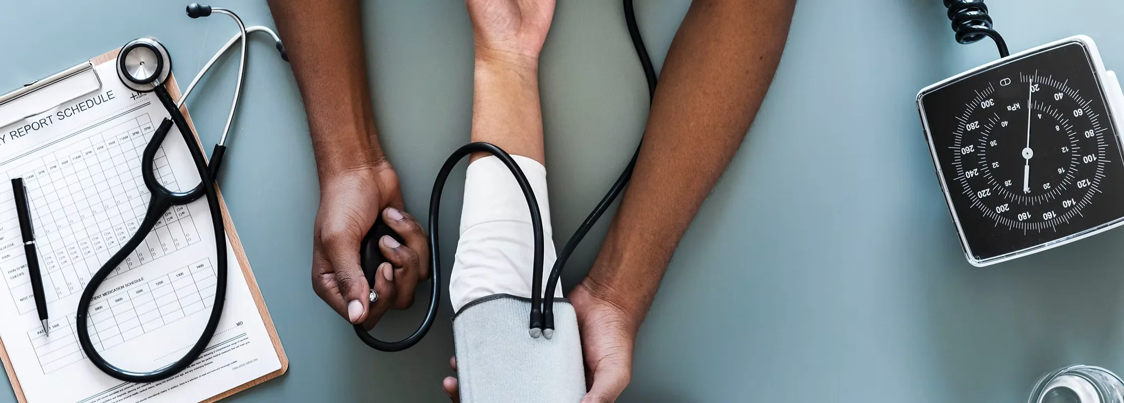 Stethoscope and blood pressure monitor for healthcare